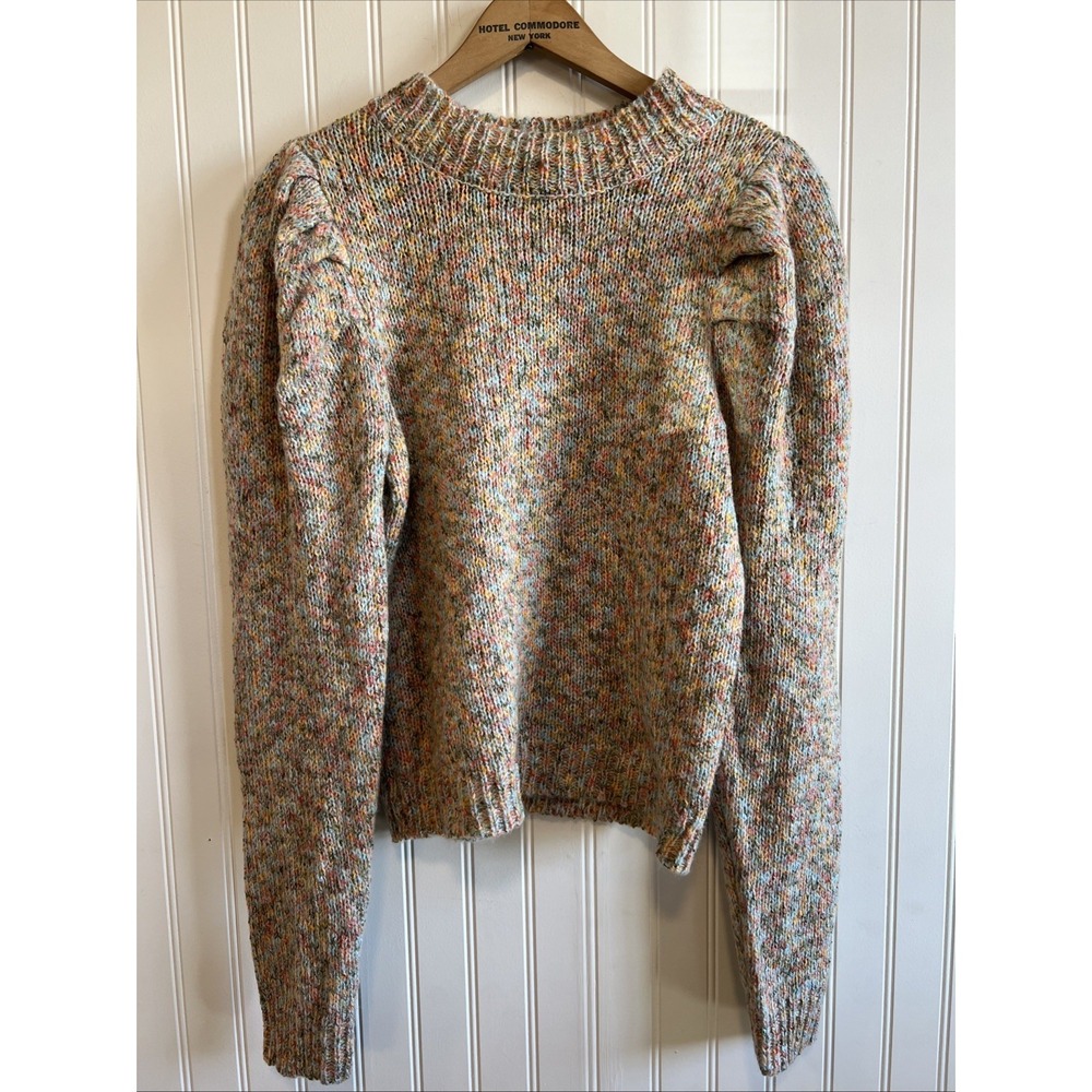 AQUA Sweater Women Size XS‎ NWT Multi Color  Puff Sleeve